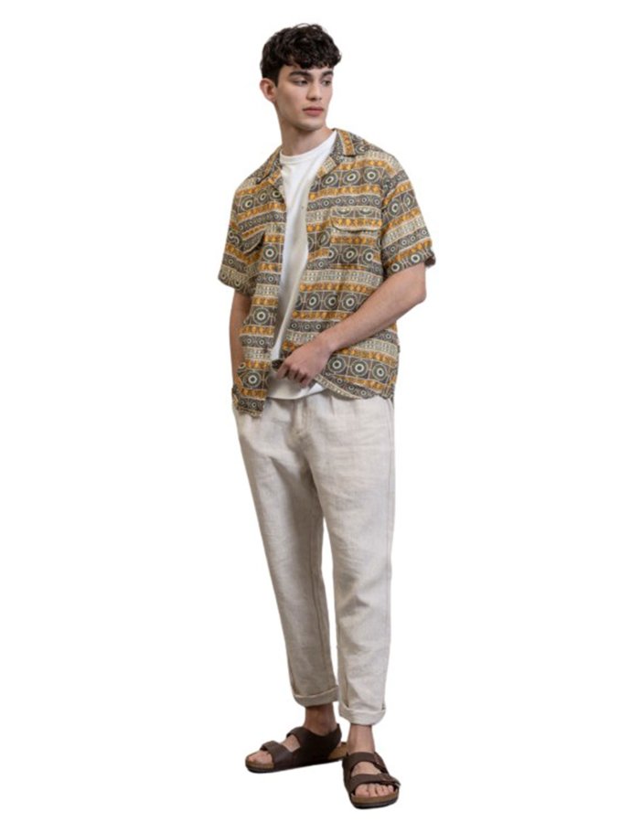 Linen casual pants beige