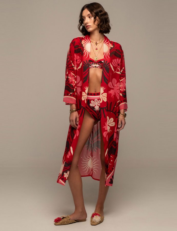 Passion flower kimono