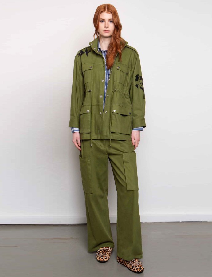 Pesto pants military green