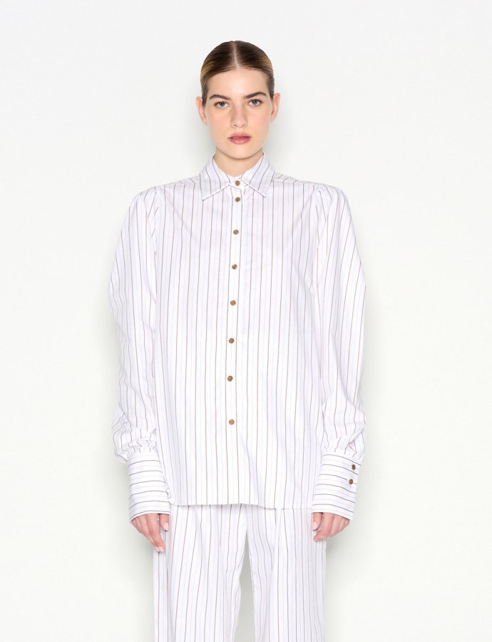 Pina colada shirt white brown
