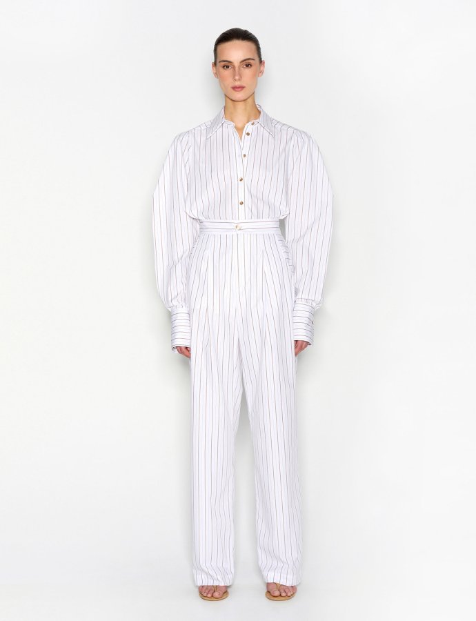 Pina colada trousers white brown