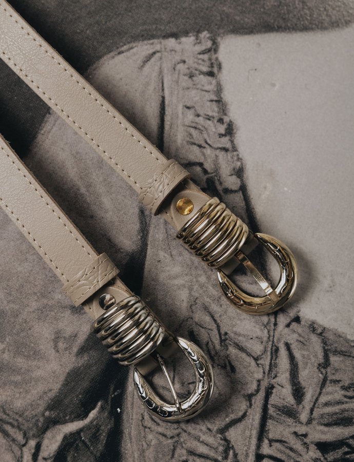 Praise you belt stone beige-gold