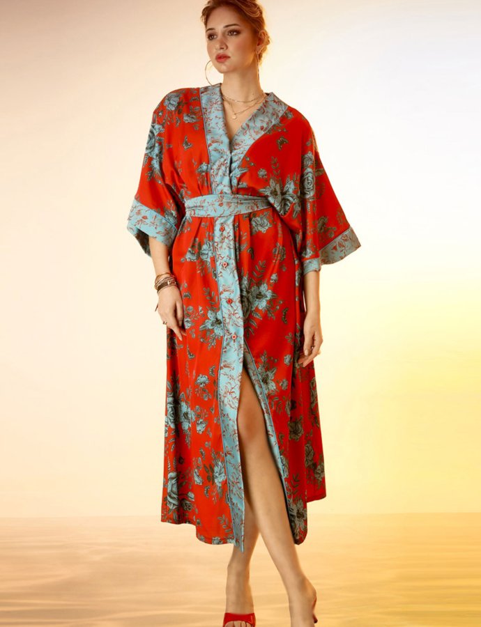 Romina midi dress red