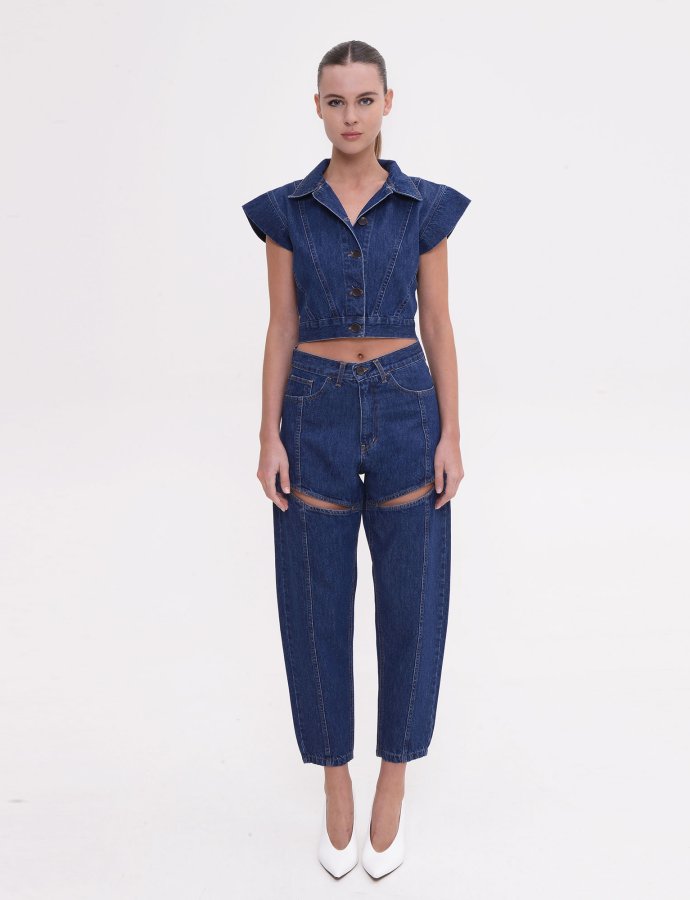 Rosalia denim pants mid blue
