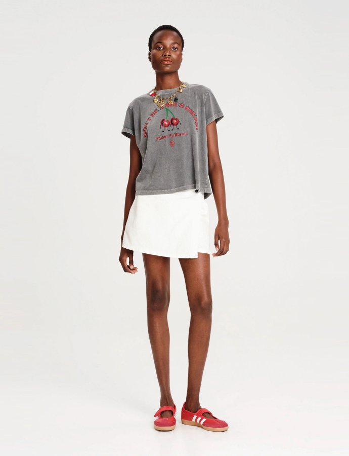 Cherry bomb crop t-shirt