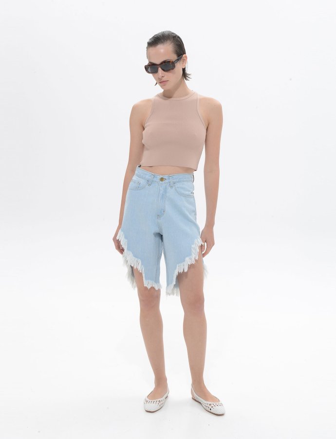 Analu denim bermuda light blue