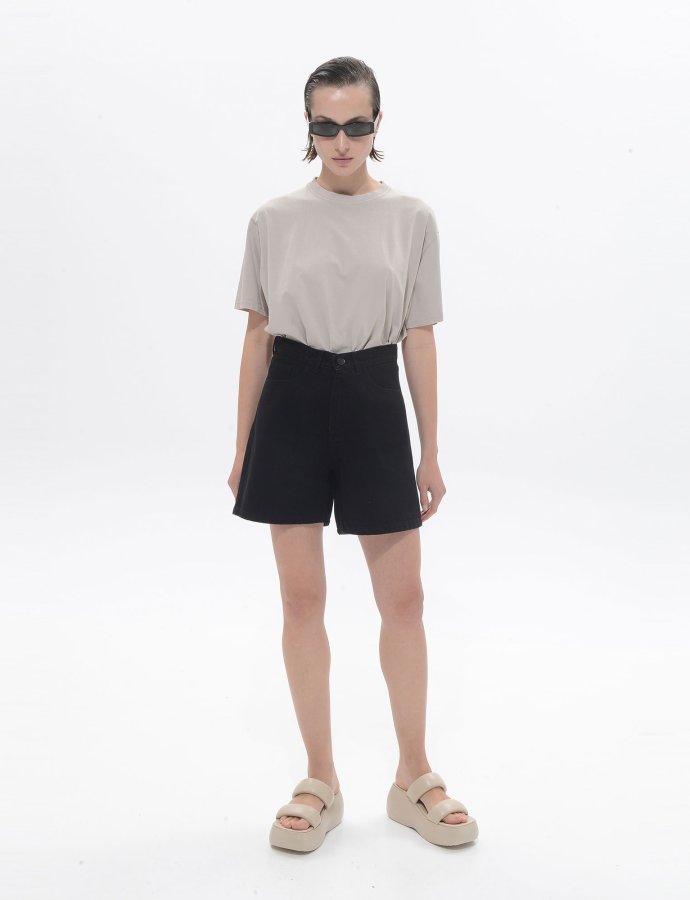 Noema denim shorts black