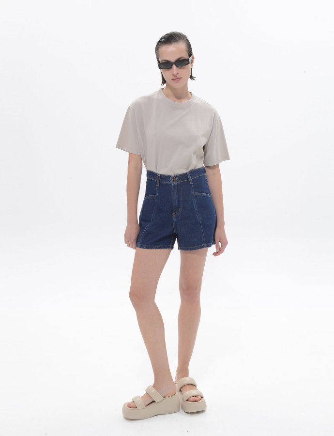 Thelma denim shorts dark blue