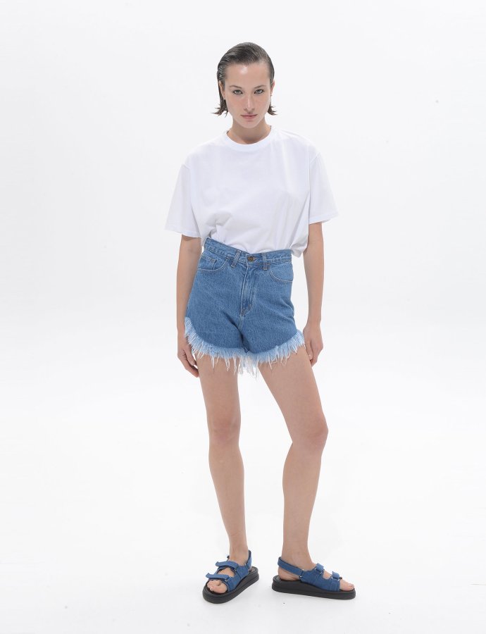Tulum denim shorts mid blue