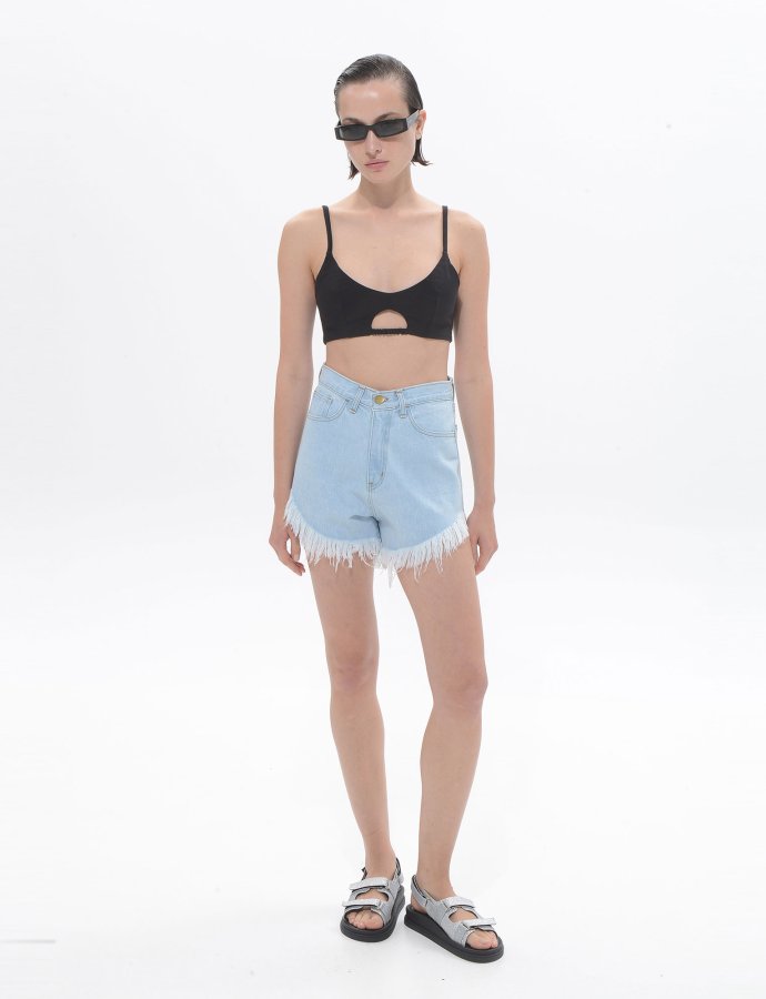 Tulum denim shorts light blue