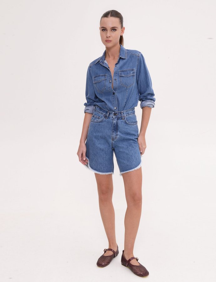 Olivia bermuda mid blue