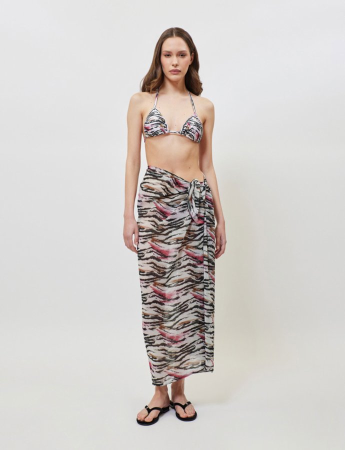 Sea breeze pareo zebra print