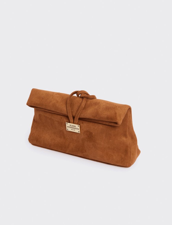 Downtown lunchbag suede cognac