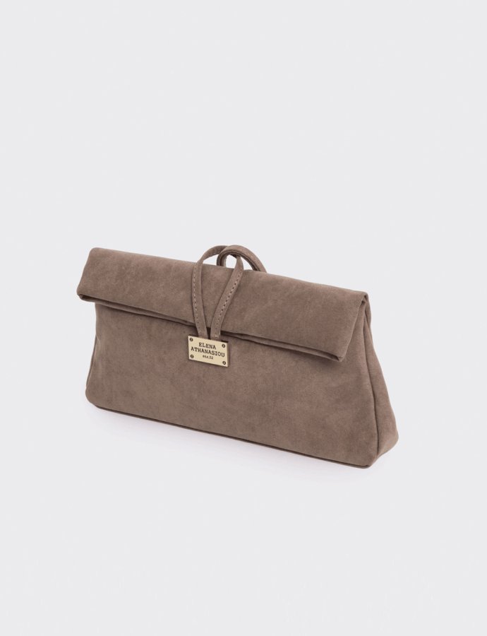 Downtown lunchbag suede cacao