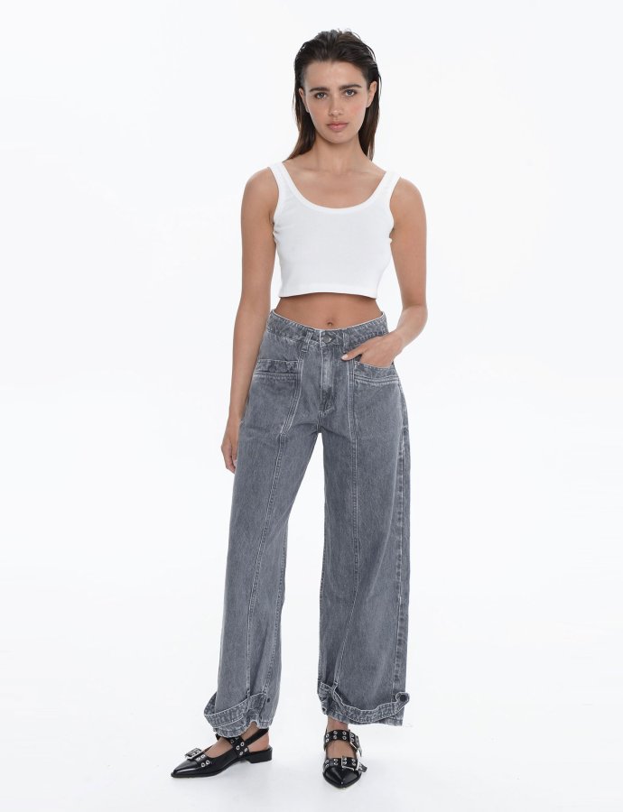 Skylar denim pants stone black