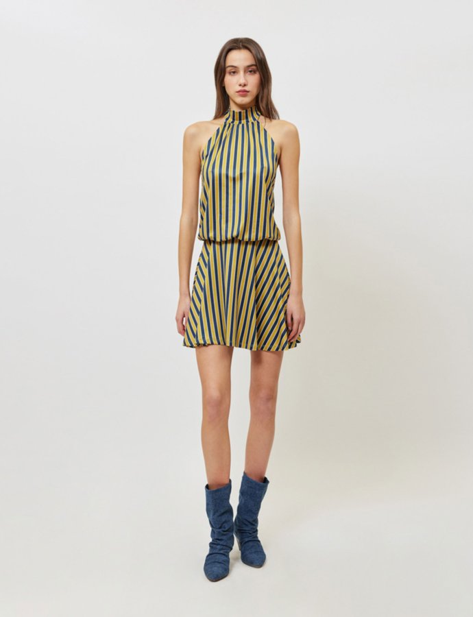 Sondra dress oro stripes