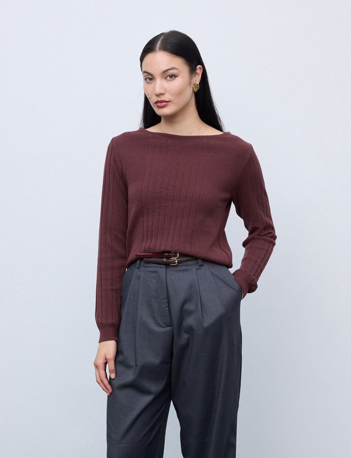 Stefani knit sweater brown