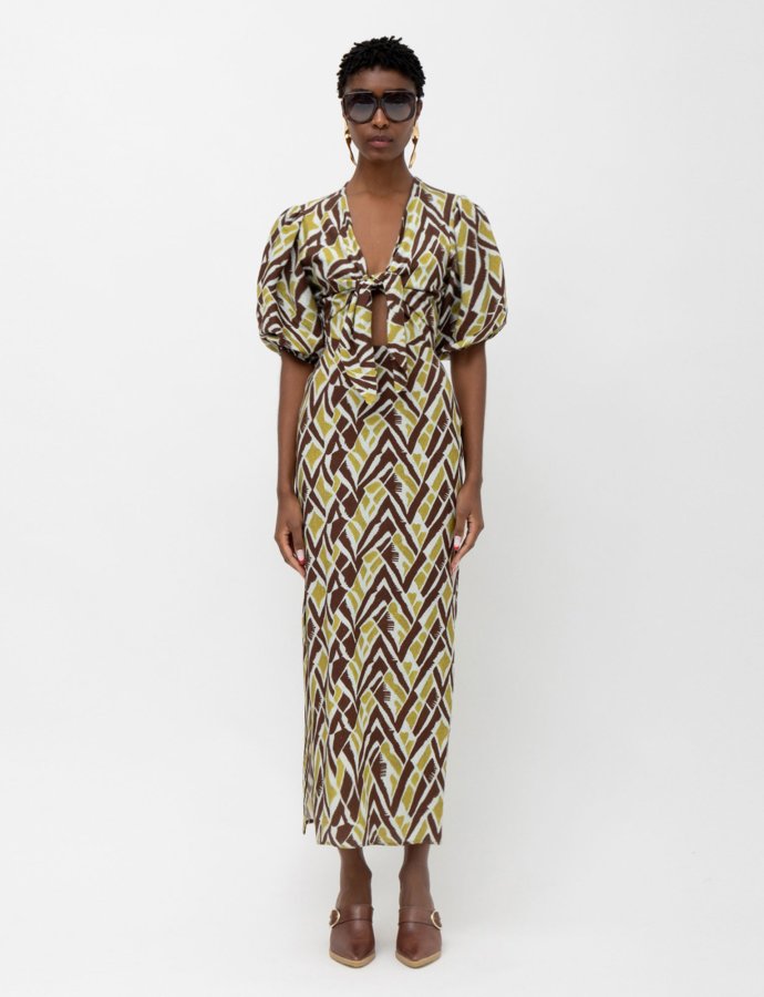 Suez dress ethnic print