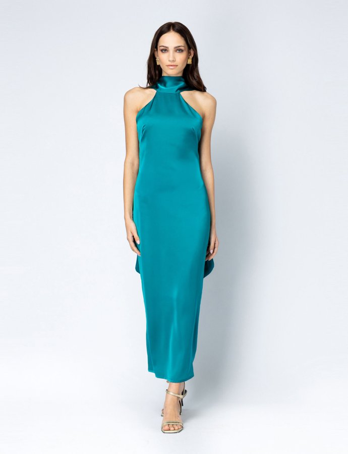 Sylvie midi dress teal
