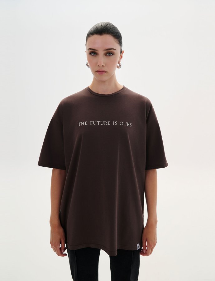 The future is ours t-shirt brown