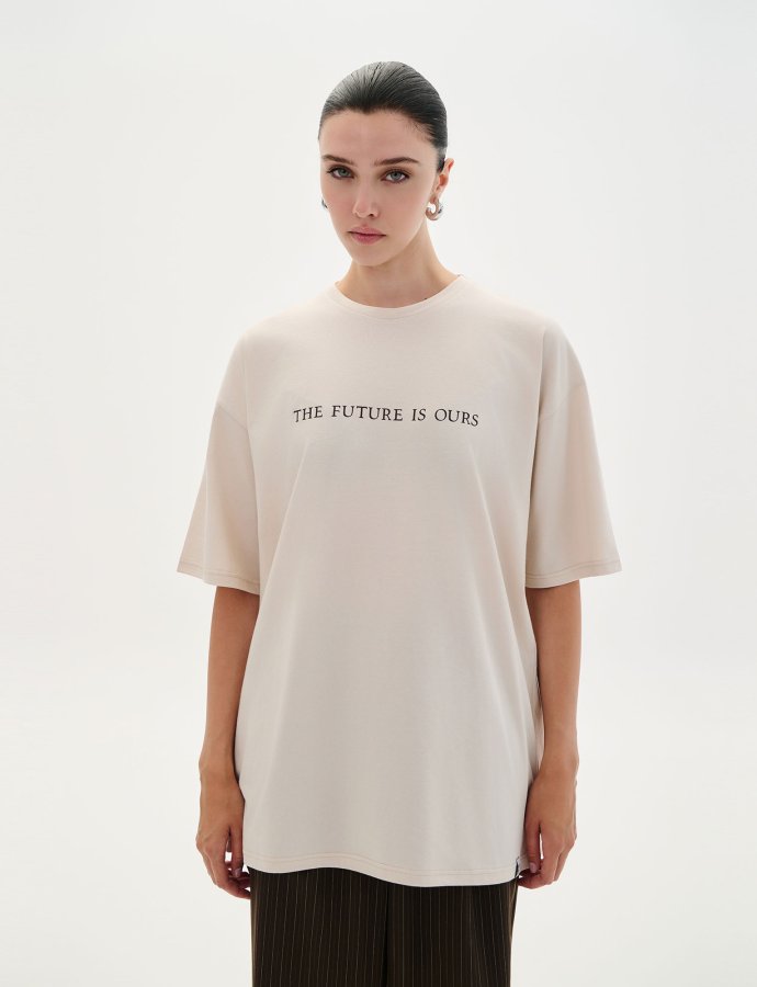 The future is ours t-shirt ecru