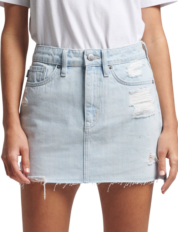 Vintage denim mini skirt lighter indigo vintage