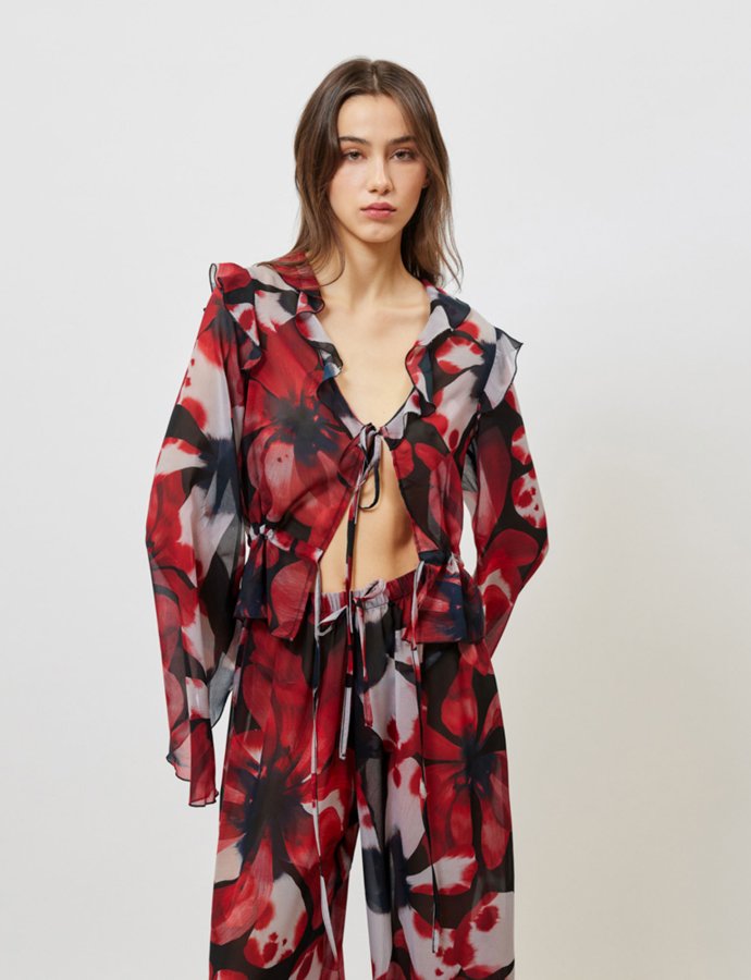 Valentina top flower print