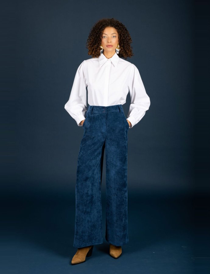 Vernon pants blue petrol