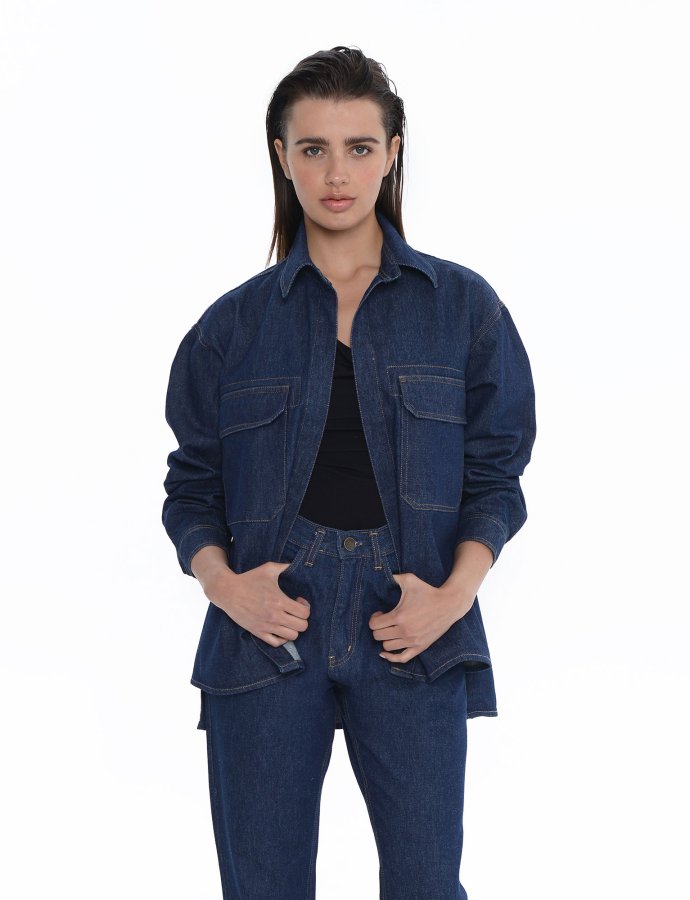 Veronica denim jacket blue rain
