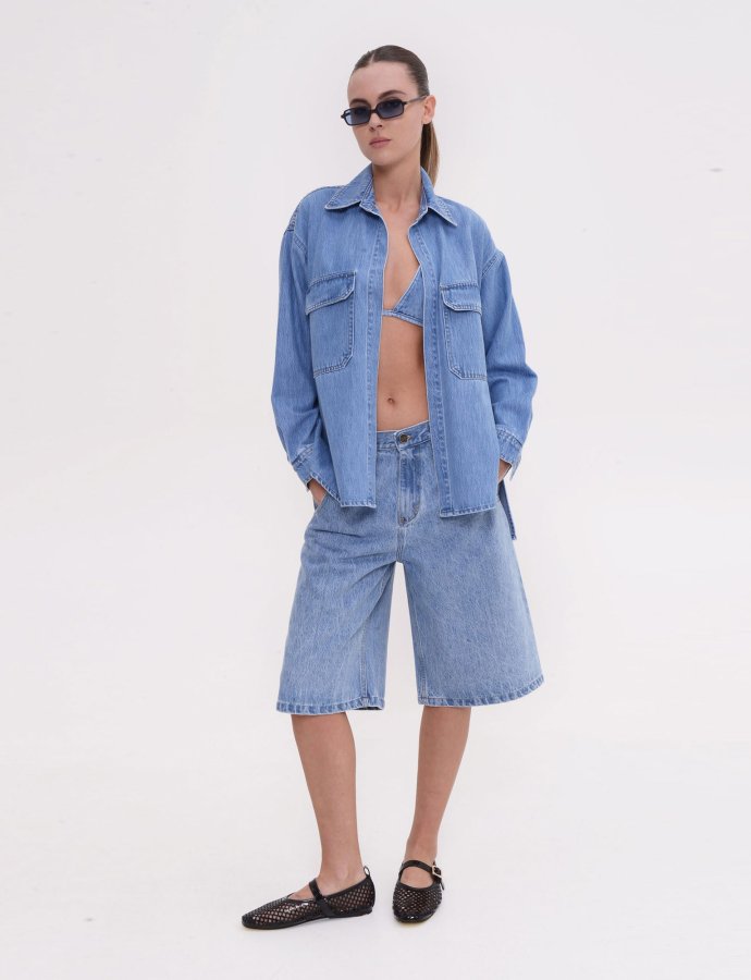 Veronica denim jacket mid blue