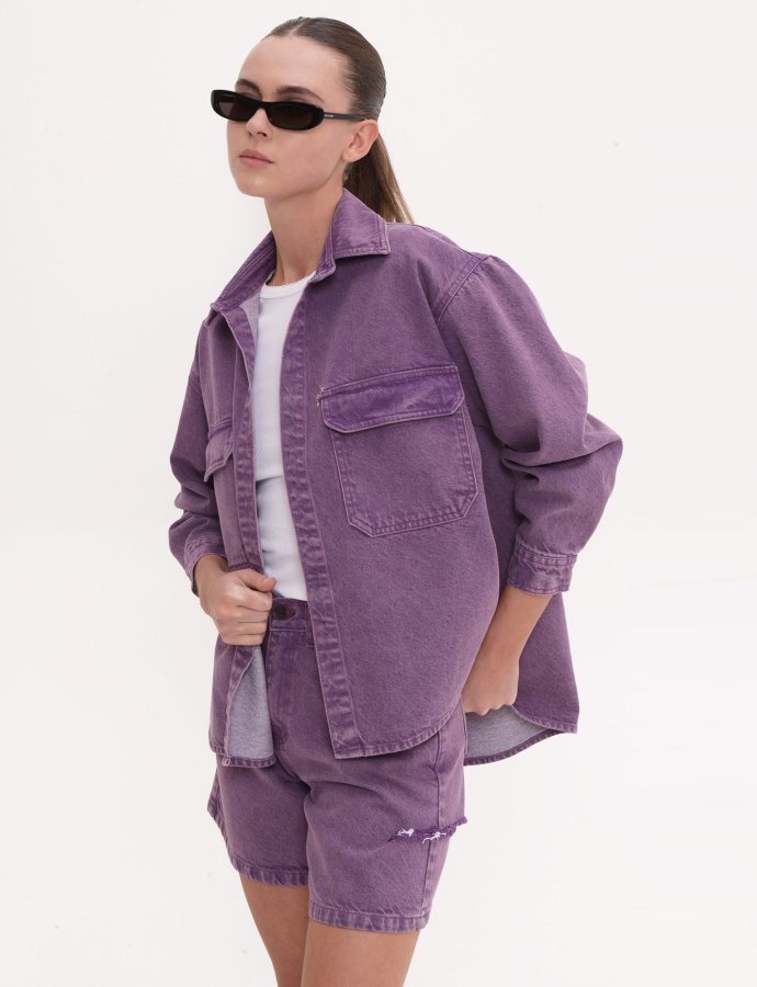 Veronica denim jacket purple