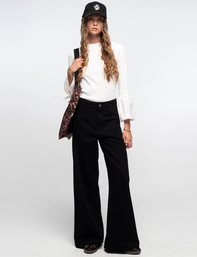Karmic denim pants black