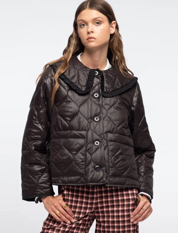 Daffodil quilt jacket black