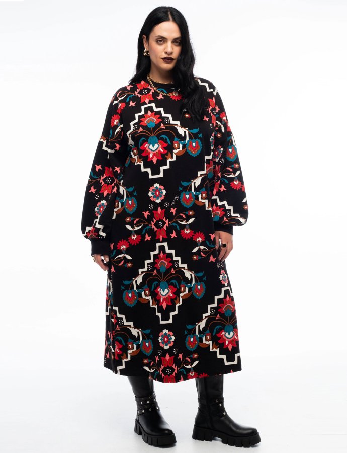 Romancer sweater dress black