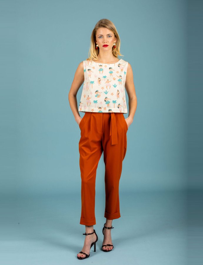 Whitney pants burnt orange