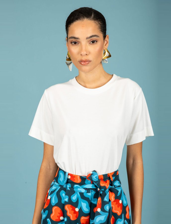 Yolanda sleeve top ecru